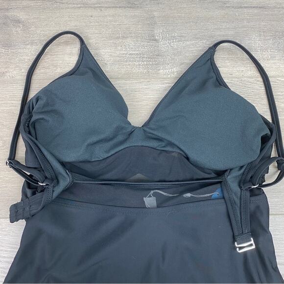 Cupshe Black Forest Adventure Solid Mesh Wrap Front Cutout One Piece Sz.S NWT - Picture 11 of 16